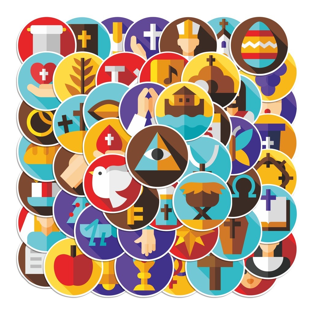 

COD 50 Pcs Stiker Christianity Lucu Anti Air Untuk Dekorasi Notebook Sepeda Skateboard Handphone
