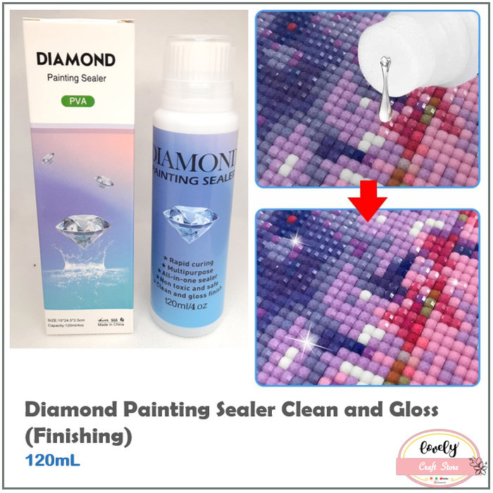 

DIY Diamond Painting Finishing Seal, Hold & Brighten Shine Effect