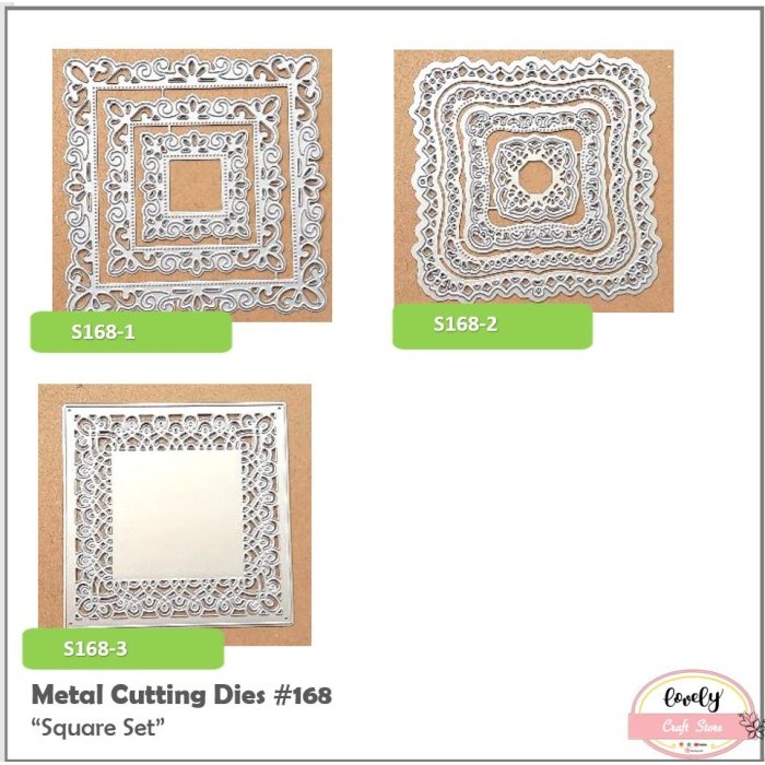 

Metal cutting dies square set cetakan stencil metal for cards etc#168 - S168-1