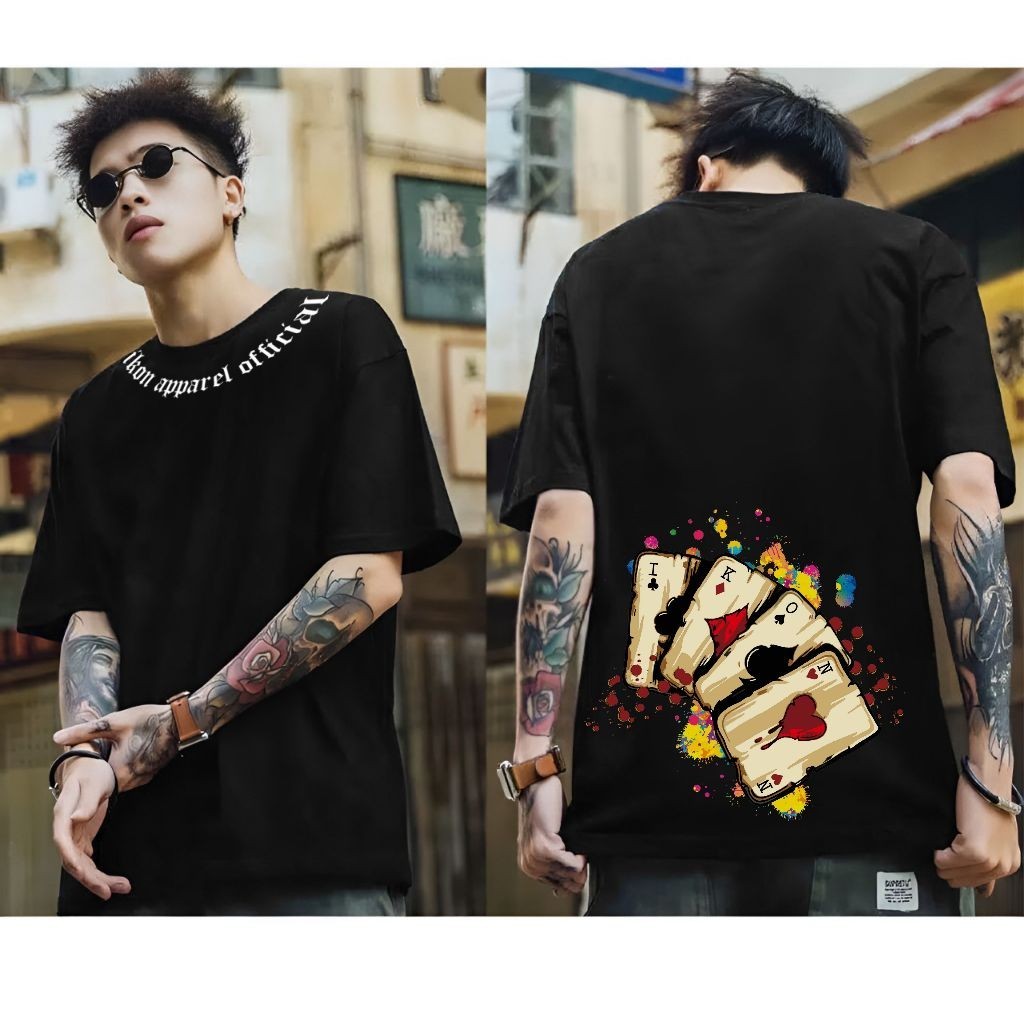 Kaos Premium Pria Tshirt Distro Icon Card Remi