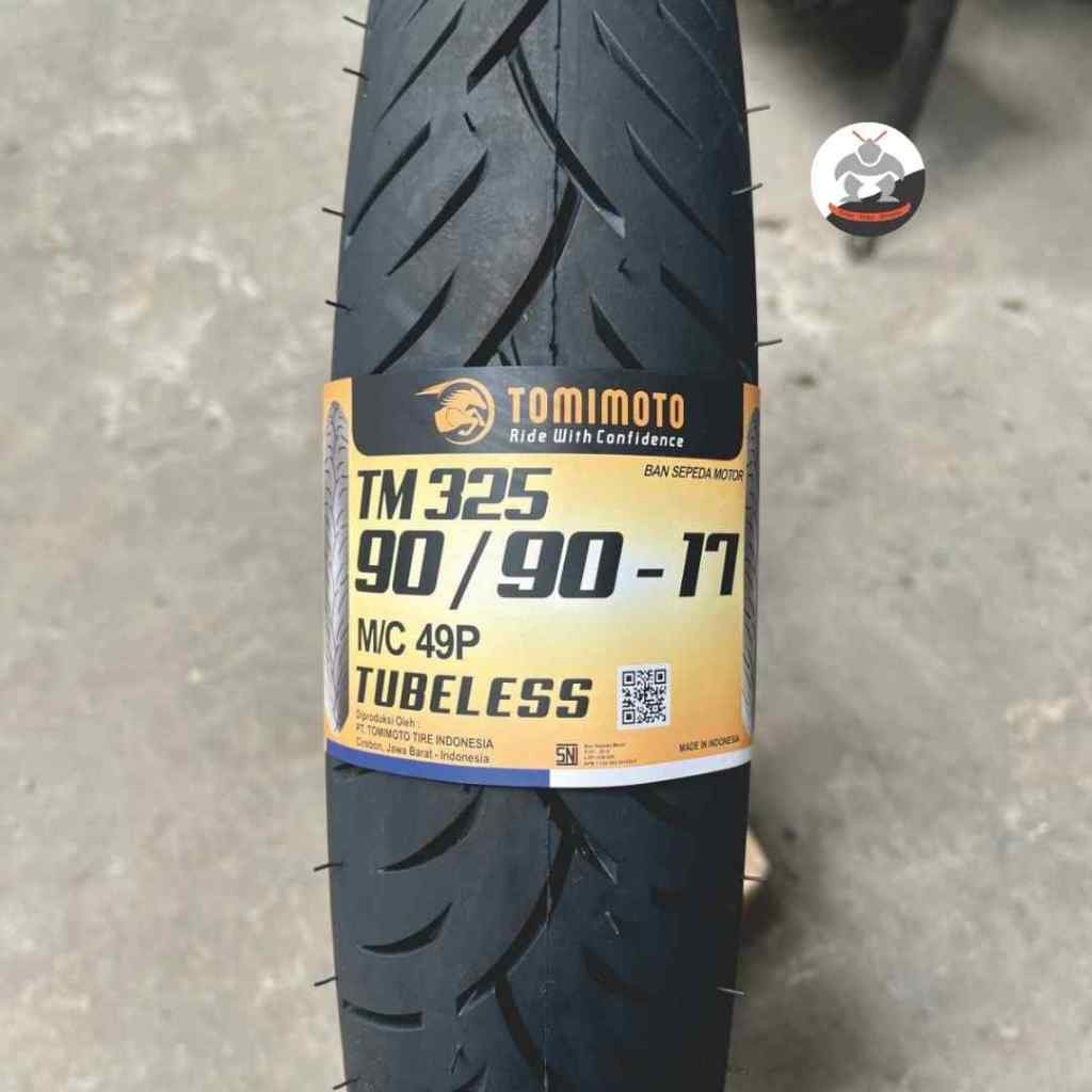 Ban Motor TOMIMOTO TM 325 size 90/90 R17 - Tubeless Ban Belakang SUPRA X 125, REVO 110/125, BLADE 12