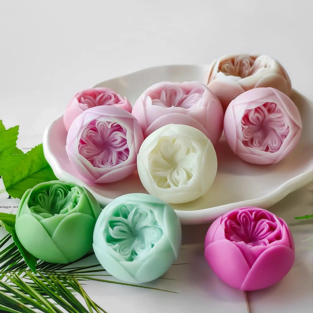 

Austin Rose Silicone Candle Mold DIY Flower Candles Handmade Soap Diffuser Plaster Ornaments and Home Decoration Supplies
