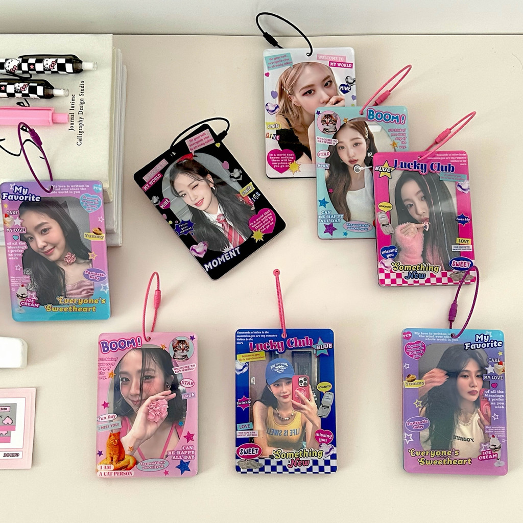 

HenJO YOU-Photocard Holder 2 sisi 2 side kpop Transparent Clear Acrylic Id Card Acrylic Frame
