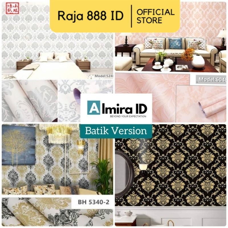 Wallpaper Dinding Stiker Vintage Batik Classic Mewah Luxury COD GH039 GH023 GH024 by Almira ID