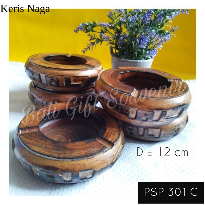 asbak kayu asbak ukir bali asbak bali asbak unik souvenir elegan LSF9