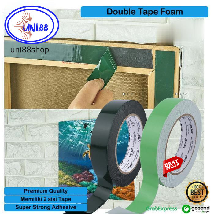 

Double Tape Foam Hijau Super Kuat Doble Tip Busa Super Kuat Tep Sided Dua Sisi Perekat Hijau, 24 mm 48 mm