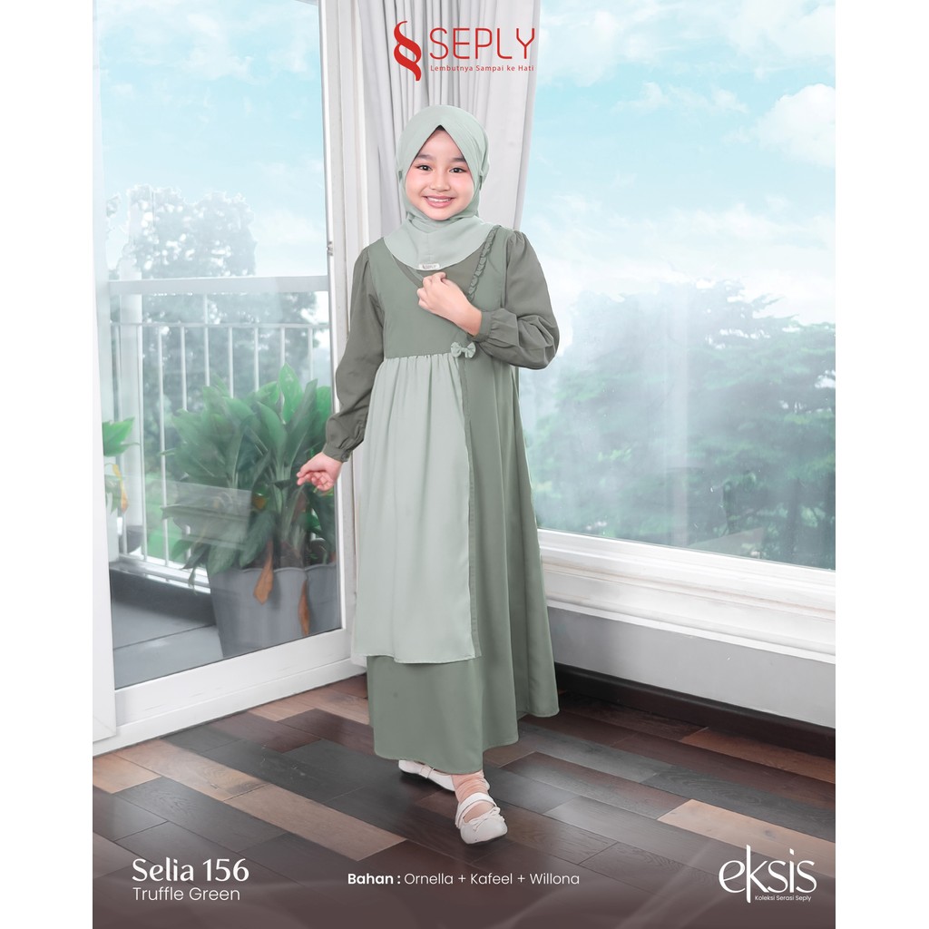 SEPLY Sarimbit Keluarga Lebaran 2025 Premium EKSIS 269 Gamis Anak Perempuan Simple Selia 156