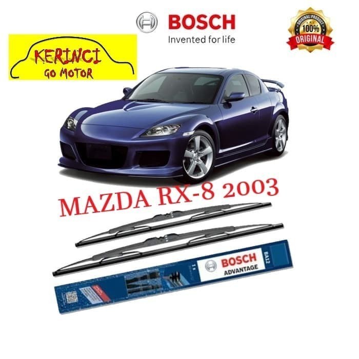 Part WIPER MAZDA RX-8 2003 BOSCH ADVANTAGE 20" & 18" SEPASANG WIPER MAZDA