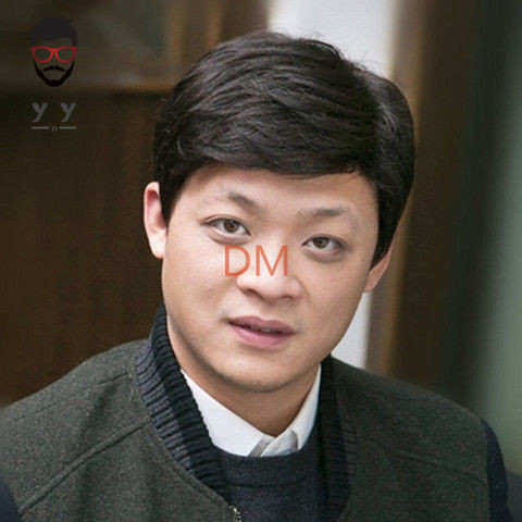 【Kiriman hari yang sama】 Setengah baya dan orang tua wig rambut asli pria Realistis pria rambut asli