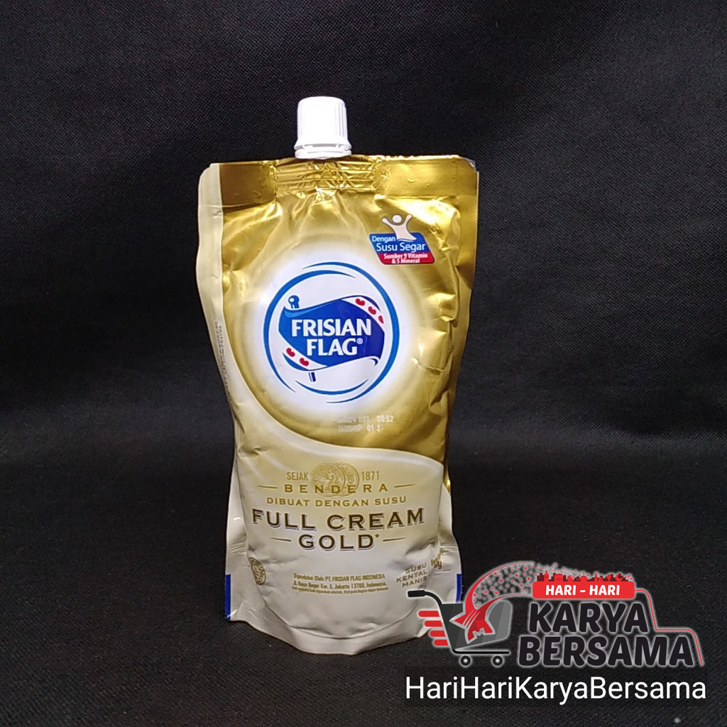

SUSU KRIMER KENTAL MANIS FRISIAN FLAG FULL CREAM GOLD POUCH 280ML