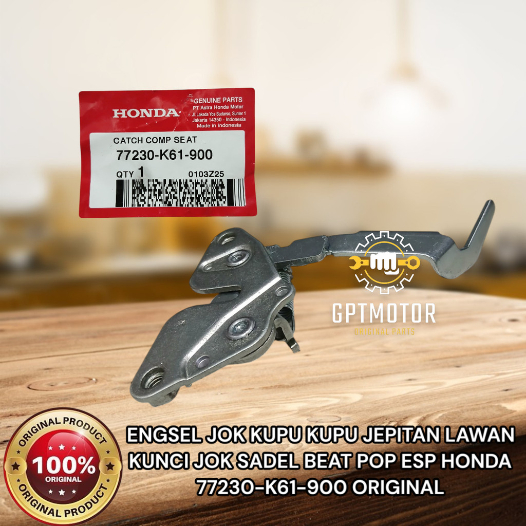 ENGSEL JOK KUPU KUPU JEPITAN LAWAN KUNCI JOK SADEL BEAT POP ESP HONDA 77230-K61-900 ORIGINAL