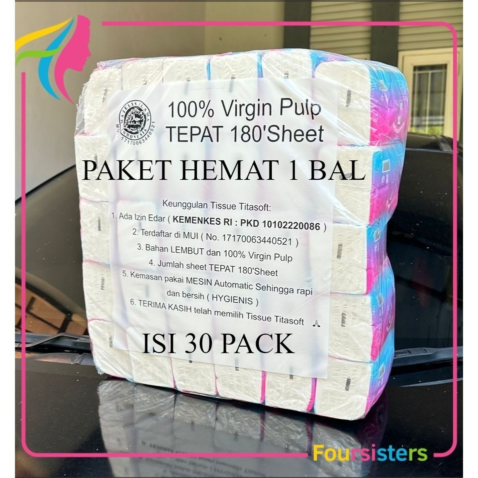 GT65R [FS] PAKET HEMAT  1 BAL Tisu Tita Soft isi 30Pack Facial Tissue 180 Sheet 2ply