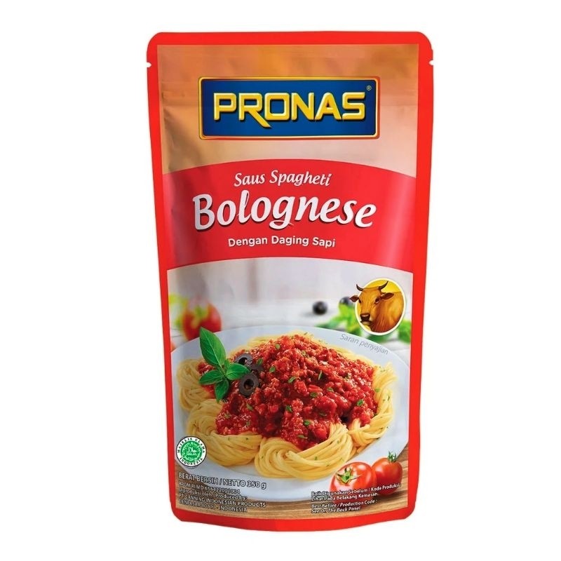 

PRONAS Bolognese saus spaghetti daging SAPI 350 gram - ABH