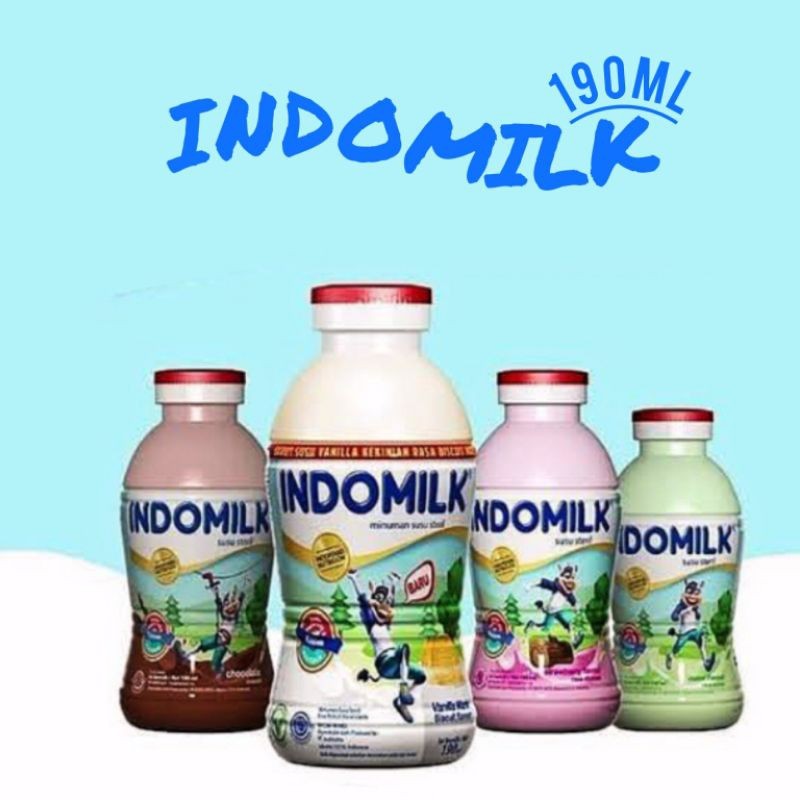 

Susu Cair Indomilk Varian Coklat/Strawbery/Vanilla/Melon 190ml
