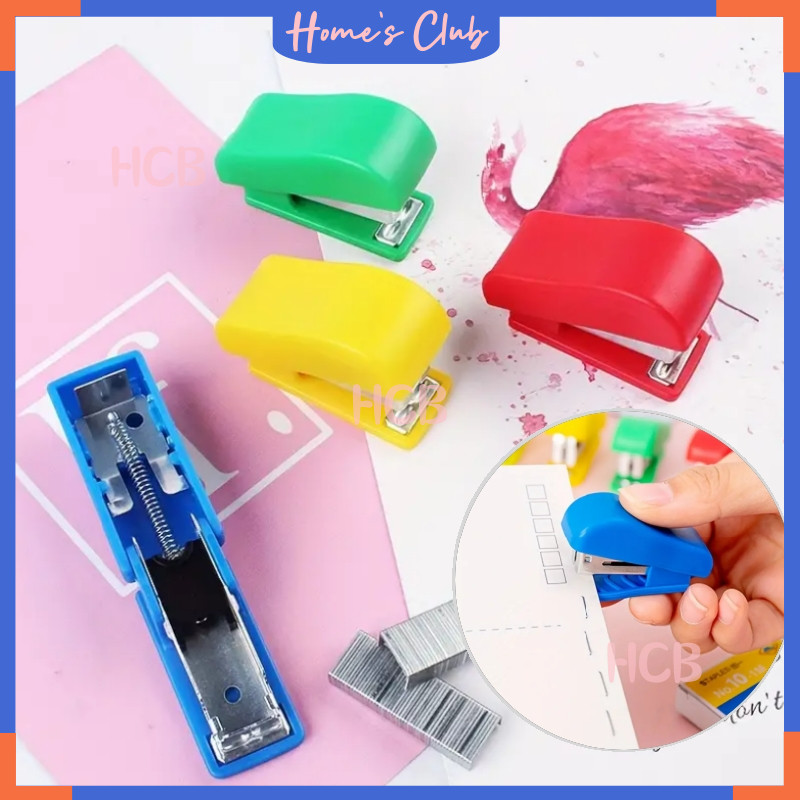 

HCB Stapler Mini Lucu / Stapler Mini Bonus Isi Staples Portable / Set Stapler / Perlengkapan Kantor Mengikat Logam Kreatif