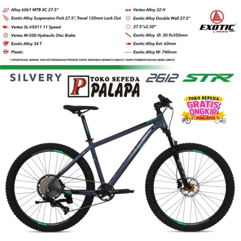 PROMO SPESIAL MTB 27.5 EXOTIC ET - 2612 STR 11 Speed Sepeda Gunung