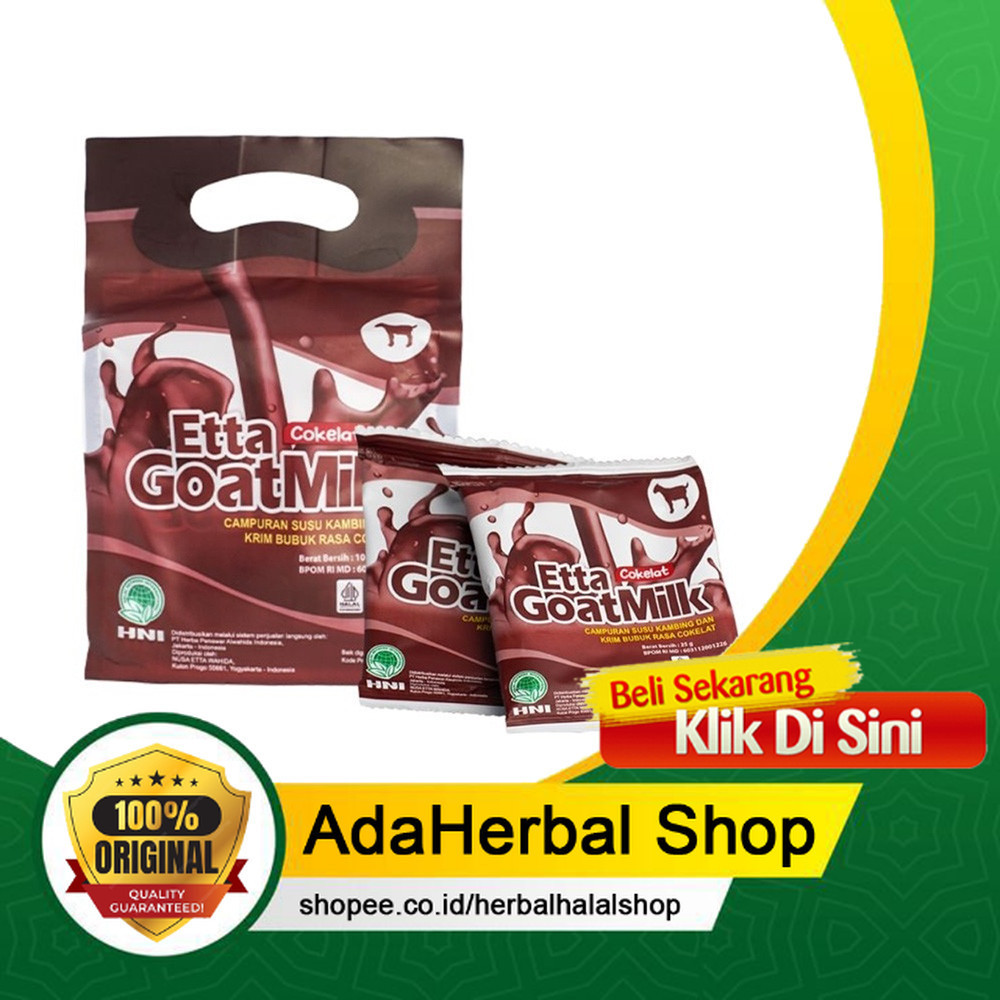 

HNI HPAI - ETTA GOAT MILK COKELAT 10 SACHET / EGM RASA COKLAT / SUSU KAMBING ETAWA COKELAT HNhh0