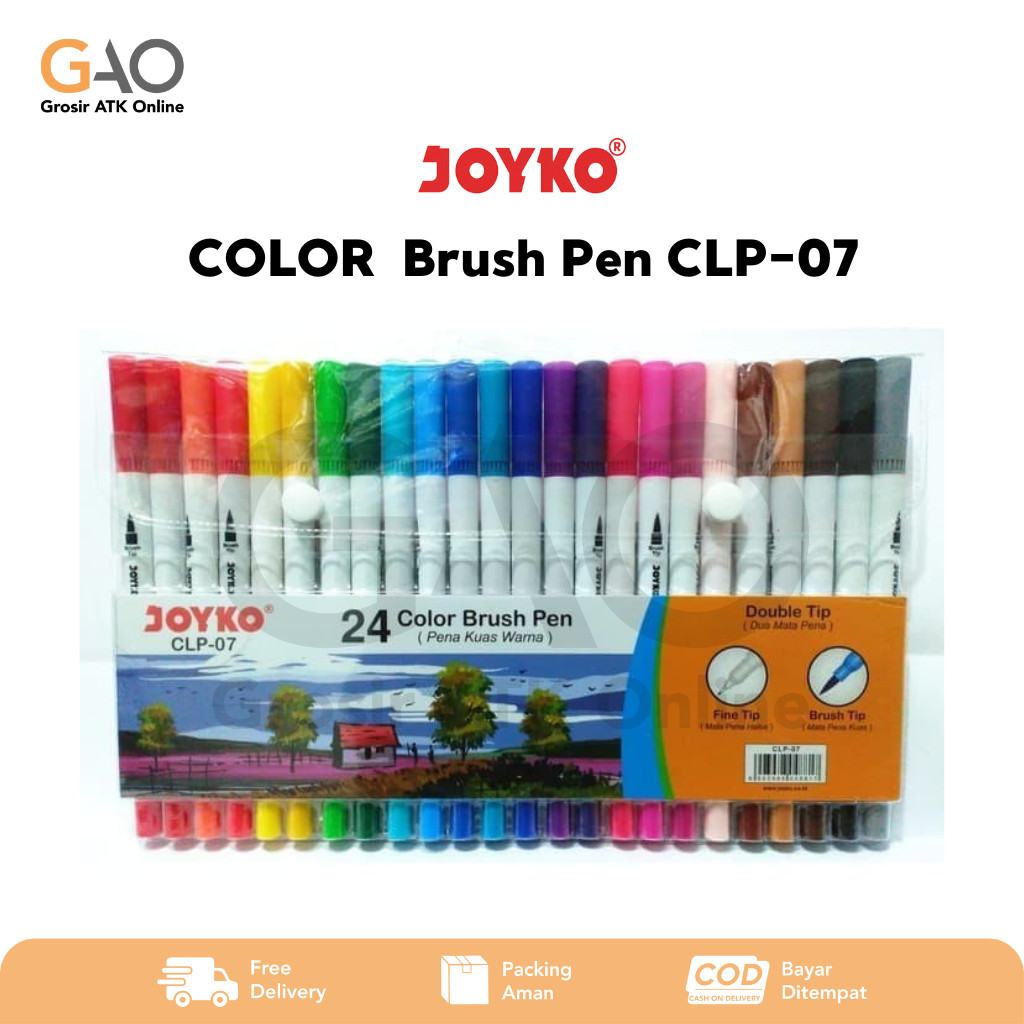 

Colors Brush Pen Joyko Pena Kuas Warna Joyko 24 Warna CLP-07