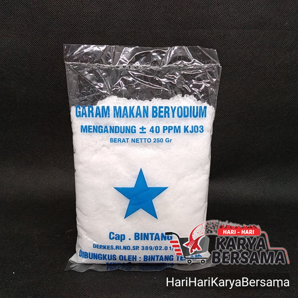 

GARAM BERYODIUM CAP BINTANG 250GR