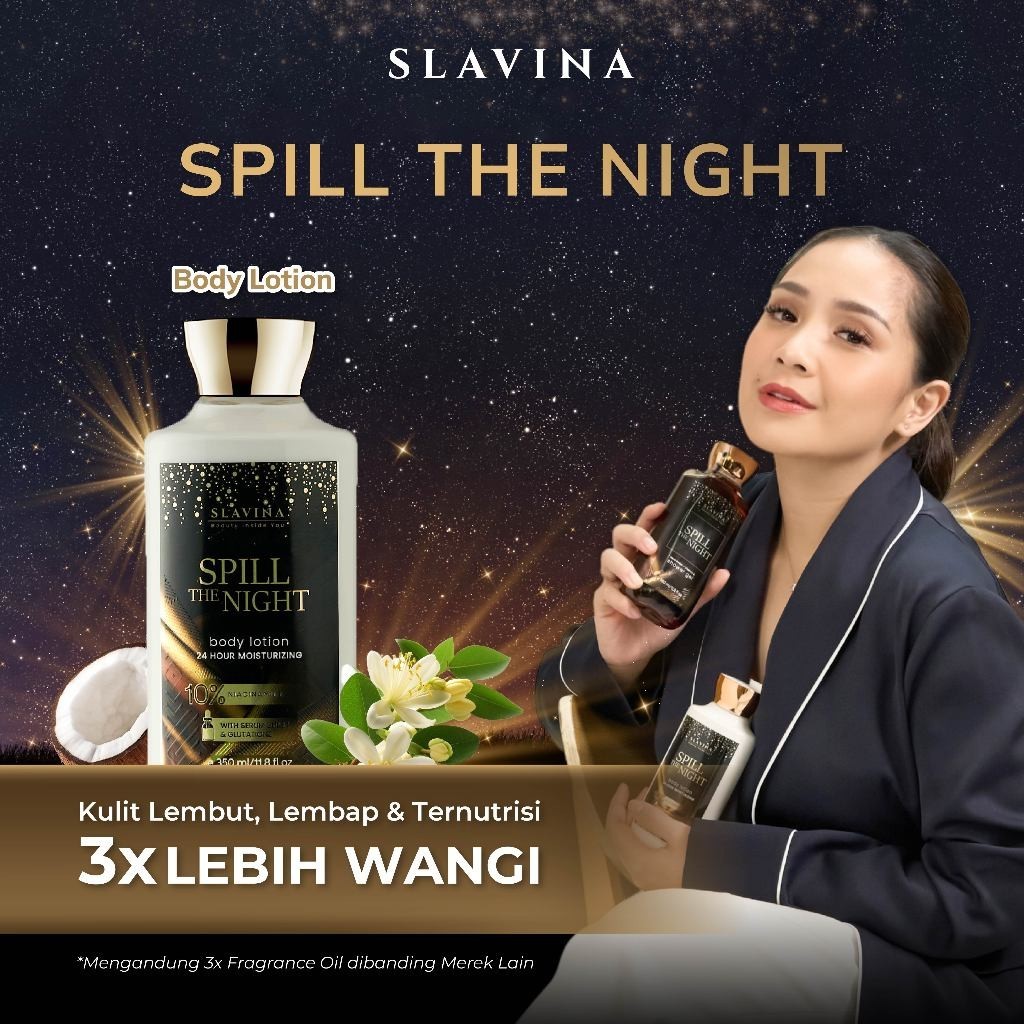 SLAVINA Spill The Night Whitening Body Lotion by Nagita Slavina