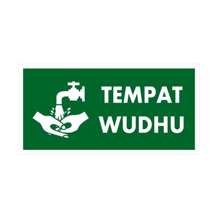 

STIKER VINYL TEMPAT WUDHU PRIA-WANITA uk. 30 x 15 cm SIGN RAMBU K3