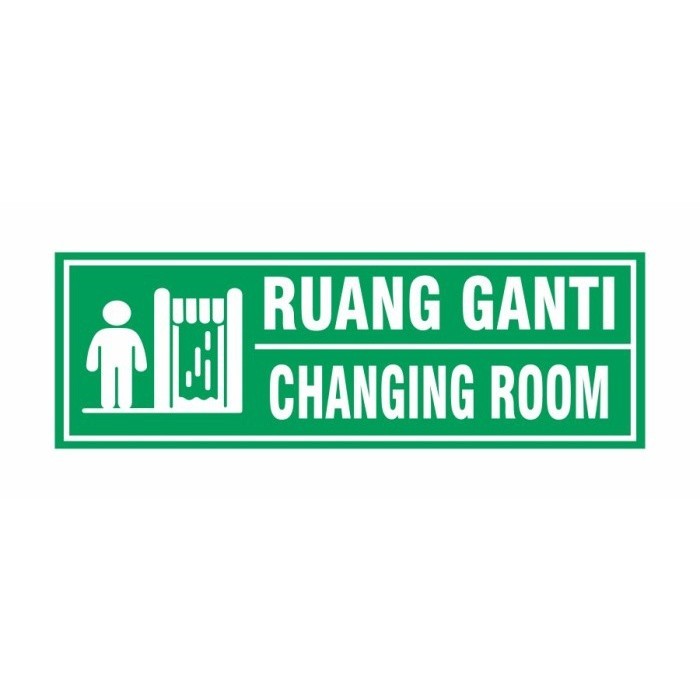 

SIGN STIKER RUANG GANTI/CHANGING ROOM Uk. 30x10 cm RAMBU K3