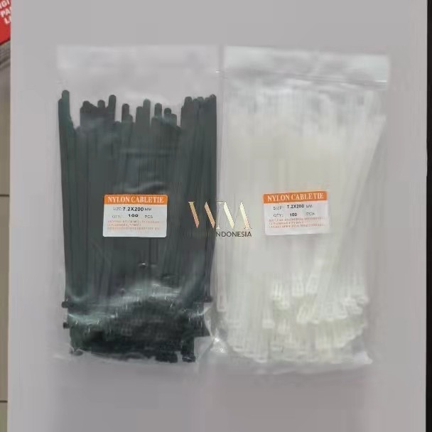 

PROMO!! -Kabel Ties Releasable Cable Tie 7.2x200mm Kabel Ties Buka Pasang - Hitam