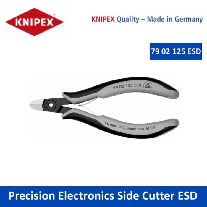KNIPEX Tang Potong 79 02 125 ESD Precision Electronics Side Cutter Knipex