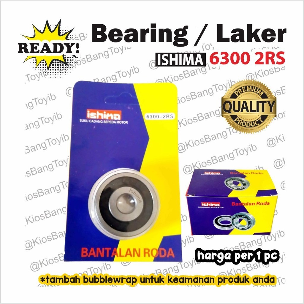 Bearing Laker Laher 6300 2RS Mio Vega Jupiter Smash Shogun (ISHIMA)
