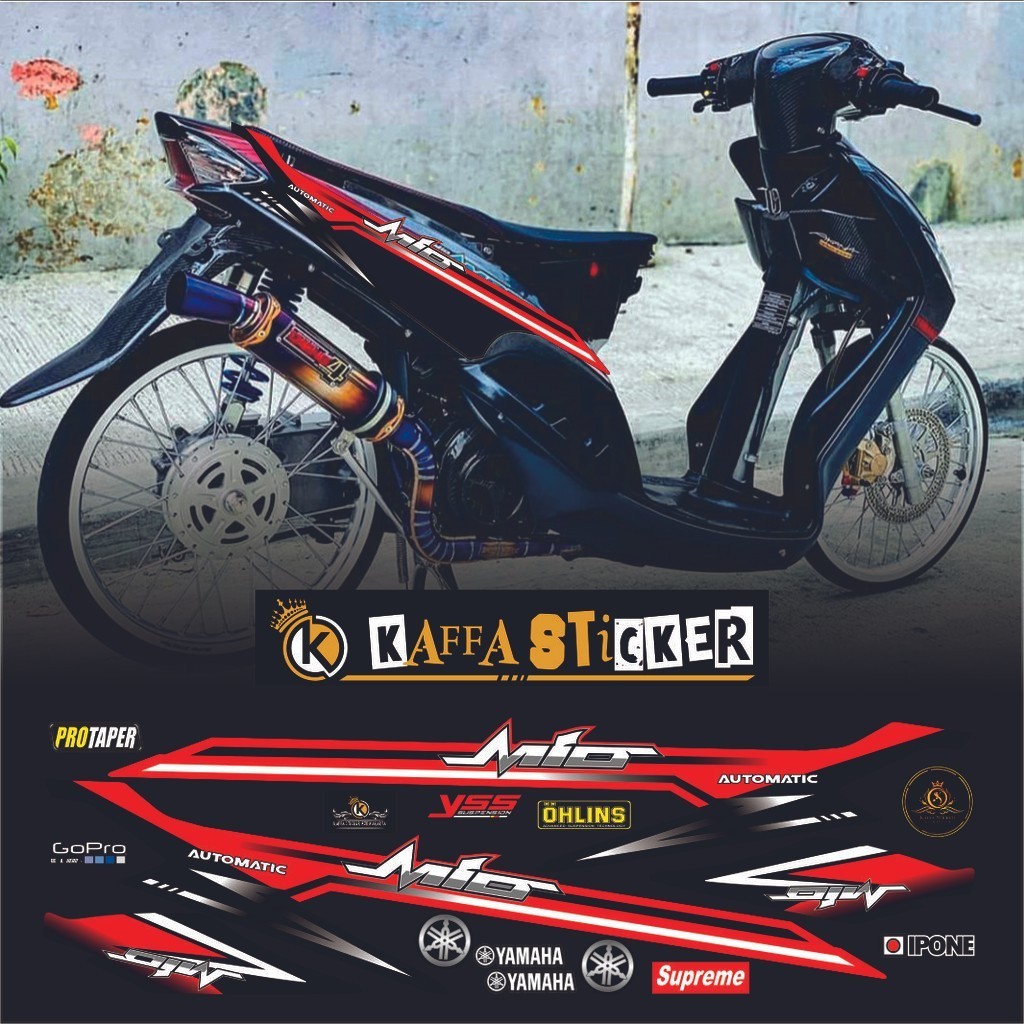 VARIASI Stiker Mio Sporty Mio Smile Striping Mio Amore Mio Sporty Mio Smile striping Thailand Stiker