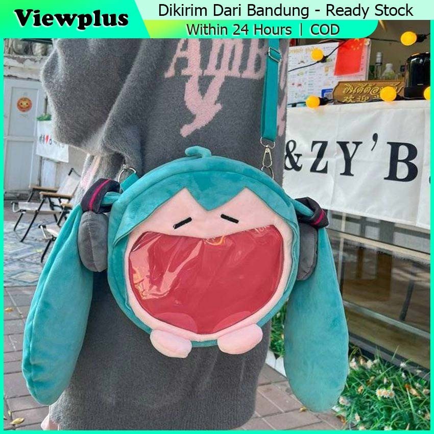 Hatsune Tas Ransel Sekolah Bulu Tas Selempang Hatsune Miku Slingbag Miku Bag Bulu Tas Sekolah Ransel