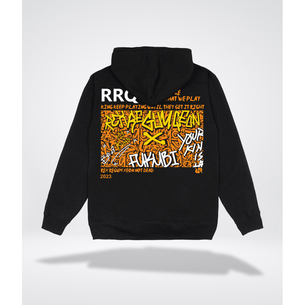 Jaket RRQ x Fukubi Graffity RRQ Onic Alterego Evos Btr S M L XL 2XL 3XL 4XL 5XL Hoodie RRQ x Fukubi 