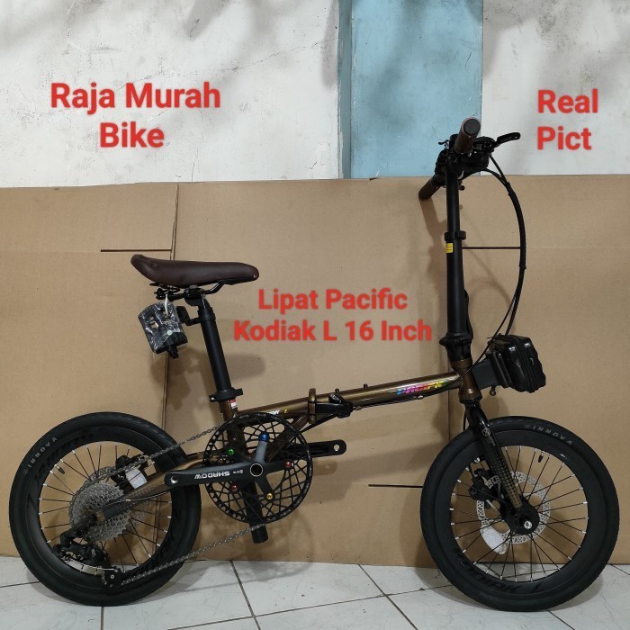 HOT PROMO Sepeda Lipat Pacific Kodiak L 16 Inch Hidraulic Lipat 16 Inch Pacific - Glitter Brown