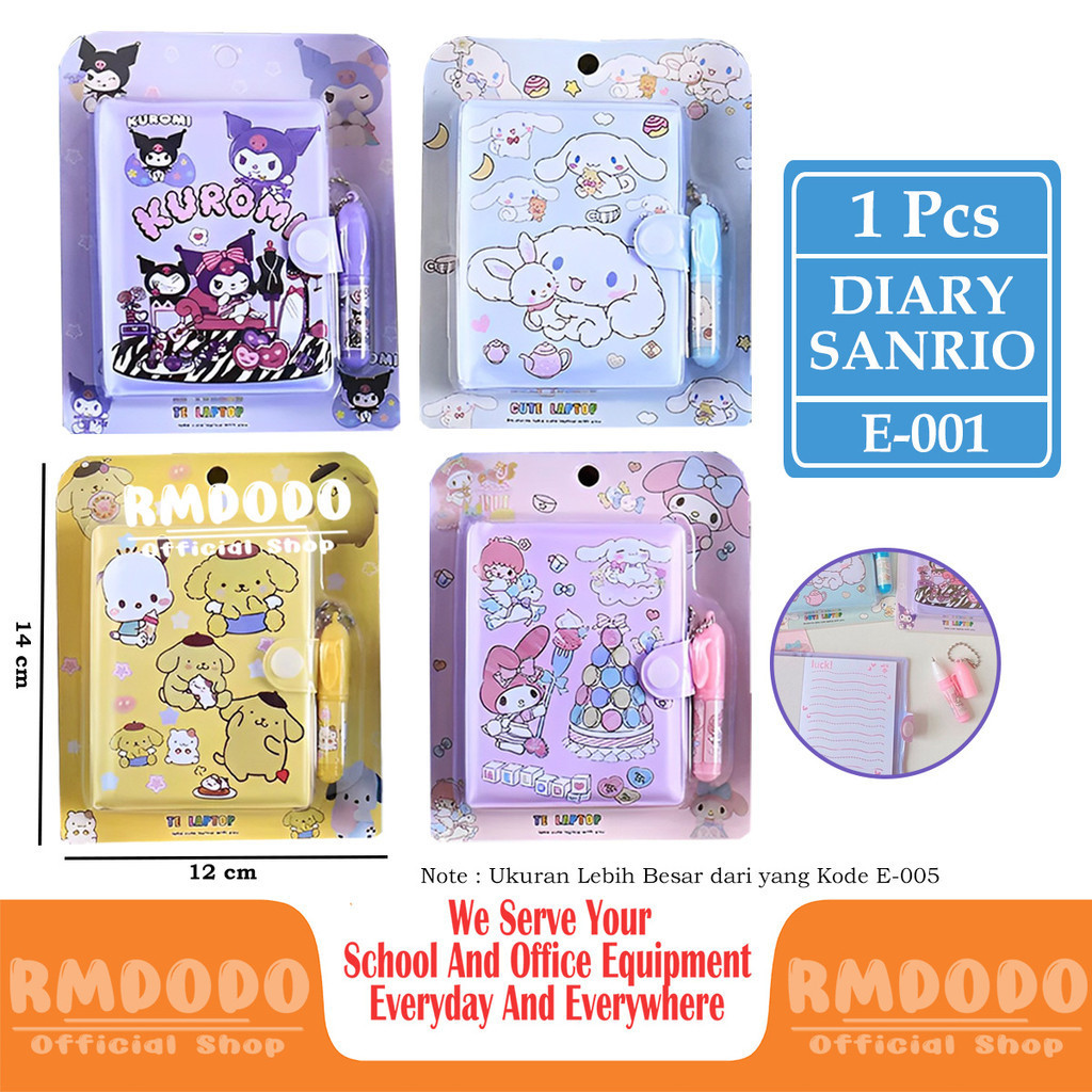 

Rmdodo - Minibook Sanrio Kecil E-001 / Notebook Diary Sanrio / Minibook Kancing Sanrio