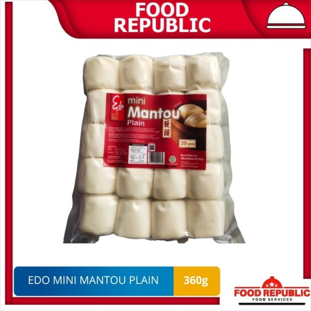 

Edo Mini Mantou Plain 360 gr / Mantau Edo Mini Plain isi 20 Pcs Halal