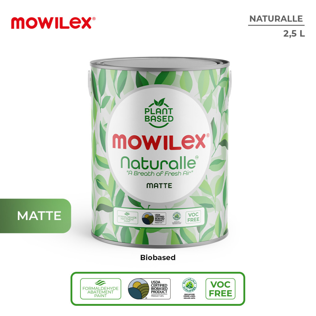 Mowilex Naturalle Cat Tembok Biobased - 2.5 Liter