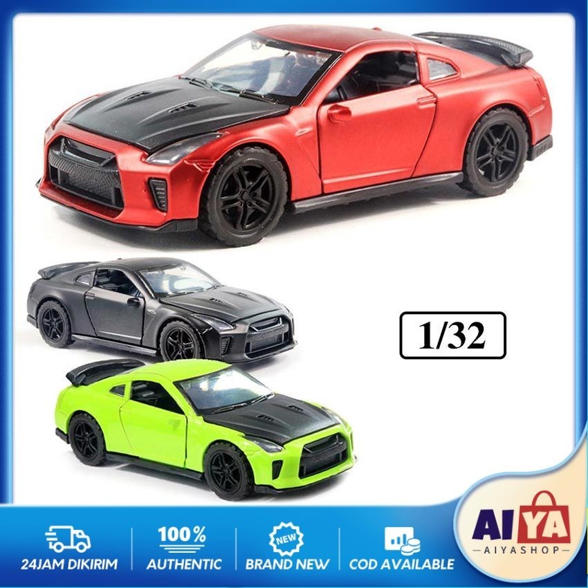 Miniatur Diecast Mobil Nissan Gtr Diecast 1:36 Pajangan Miniatur Mobil