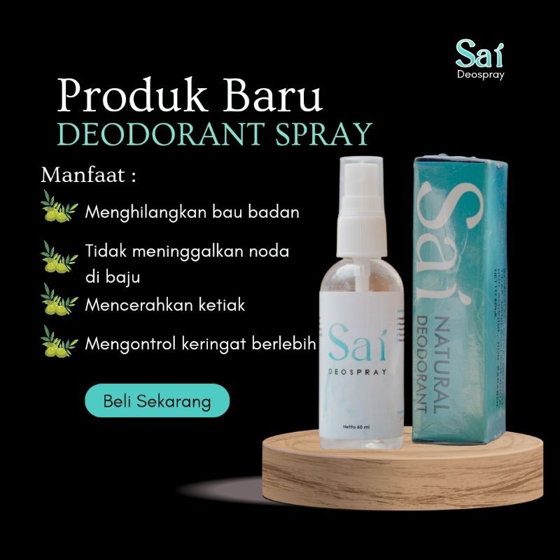 

SAI Deospray | DIY Deodorant Spray | Tawas Cair Deodoran Penghilang Bau Badan | Pemutih Ketiak Non Alkohol
