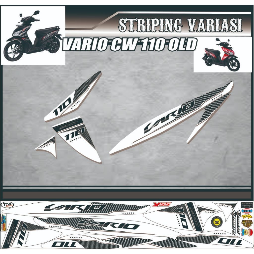 STRIPING STRIPING SETIKER MOTIF ELEGAN VARIO OLD 110 CW STRIPING VARIO OLD 110 KARBU / STRIPING SETI