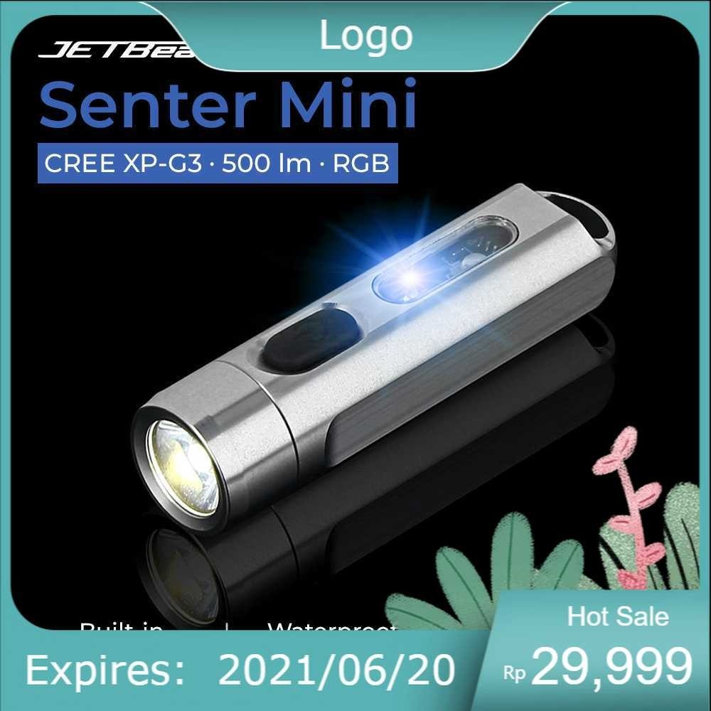 JETBeam Mini One Senter LED CREE XP-G3 500 Lumens with RGB UV Light - Mini One