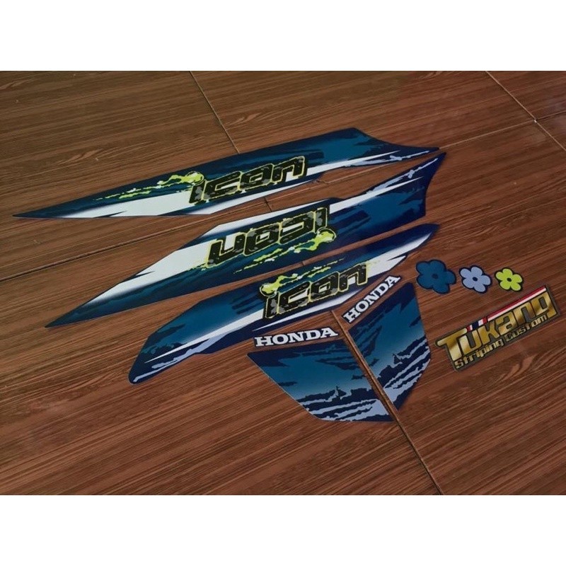 

striping icon sport transparan non transparan bahan maxdecal beat karbu copy original thailand Motorcycle