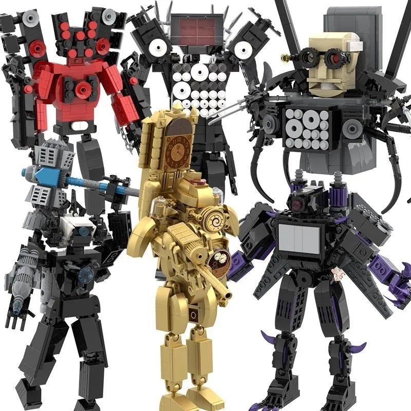 Skibidi Toilet TRI TITAN Cameraman Titan Model Building Blocks Mainan Edukasi Titan TV Man/Titan cam