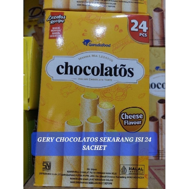 

Gery CHOCOLATOS KEJU SWEET CHEESE ECERAN 1000 1 BOX ISI 24