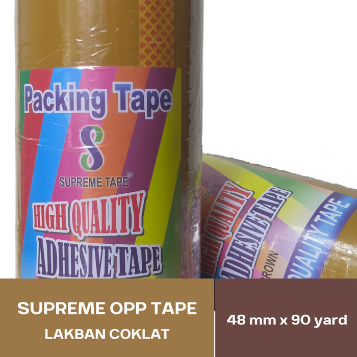 

Lakban Coklat Plakban OPP Tape Supreme 48 mm x 90 yard