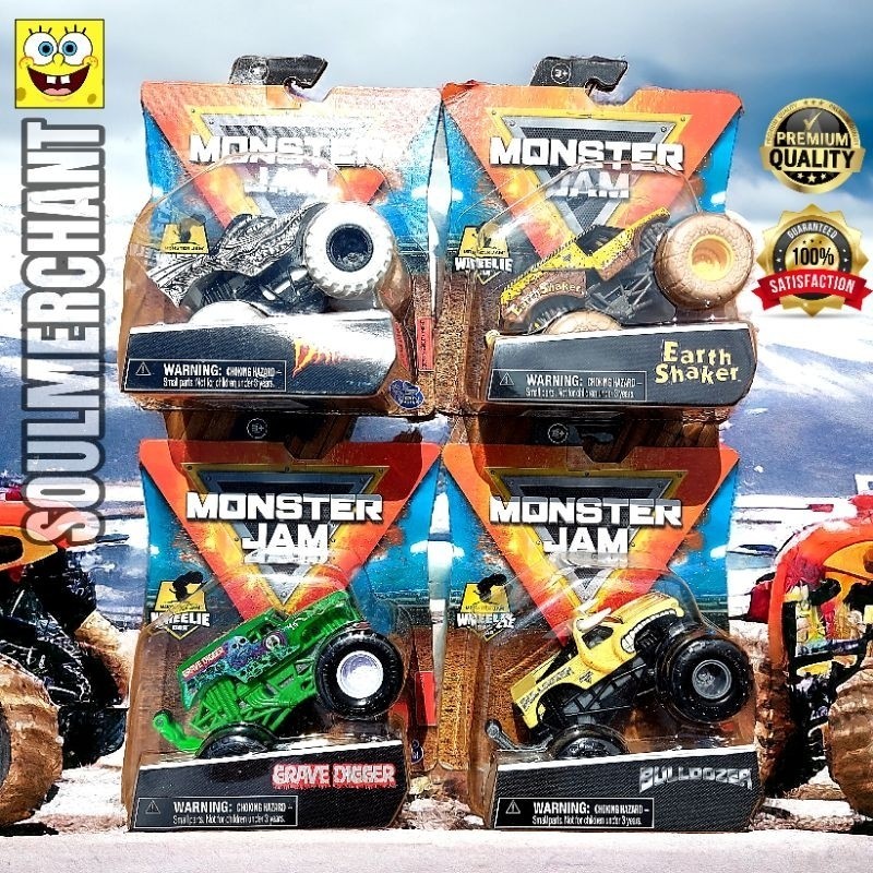 HOTWHEELS MONSTER JAM MONSTER TRUCK TRUCKS - DRAGON GRAVE DIGGER BULLDOZER EL TORO LOCO EARTH SHAKER