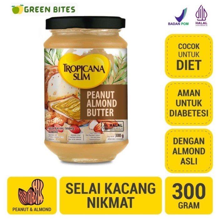 

SLK Tropicana Slim Peanut Almond Butter Spread 300gr – Selai Tanpa Gula