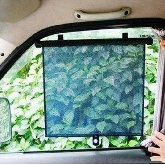 Gunali Roller Blind Tirai Penutup Jendela Kaca Tempel Gorden Mobil 40 x 45 cm