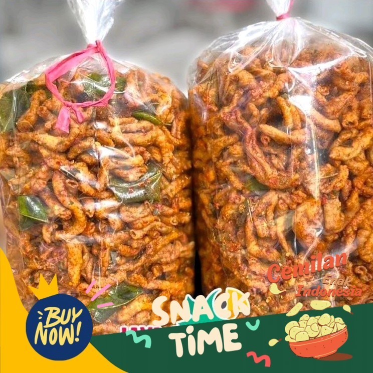 

PROMO SPESIAL 1kg keripik usus ayam jaya makmur 2 snack