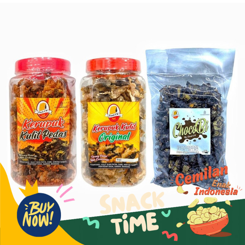 

PROMO HEMAT 3 Pcs Nage 20 Paket Keripik Singkong ( Kulit Ikan Pedas, Kulit Ikan Original, 500G ChocoBi)