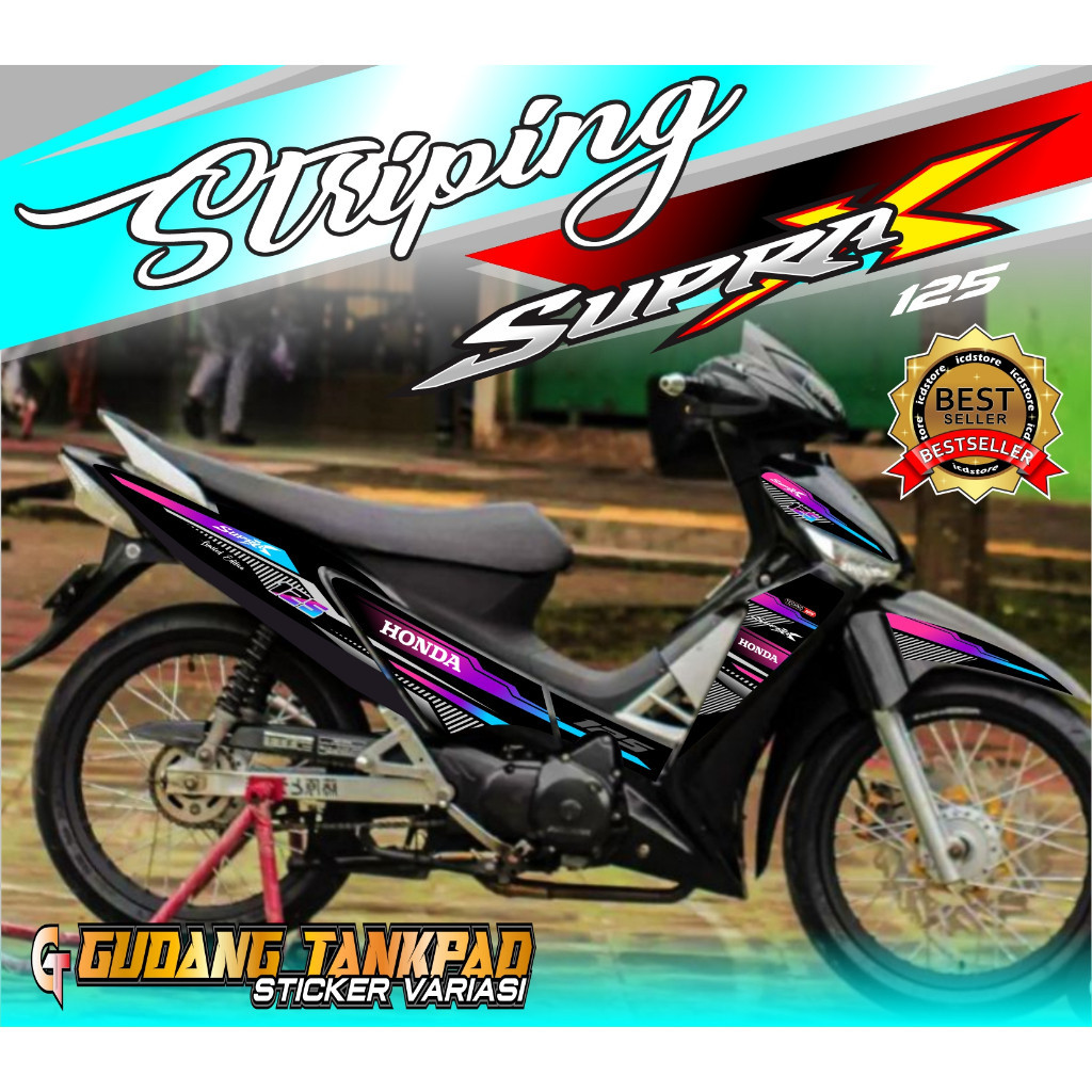 Striping List Variasi Supra X 125r  Supra 2008  Supra X 125  Striping Variasi Supra rainbow